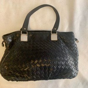 Michael Kors black woven bag